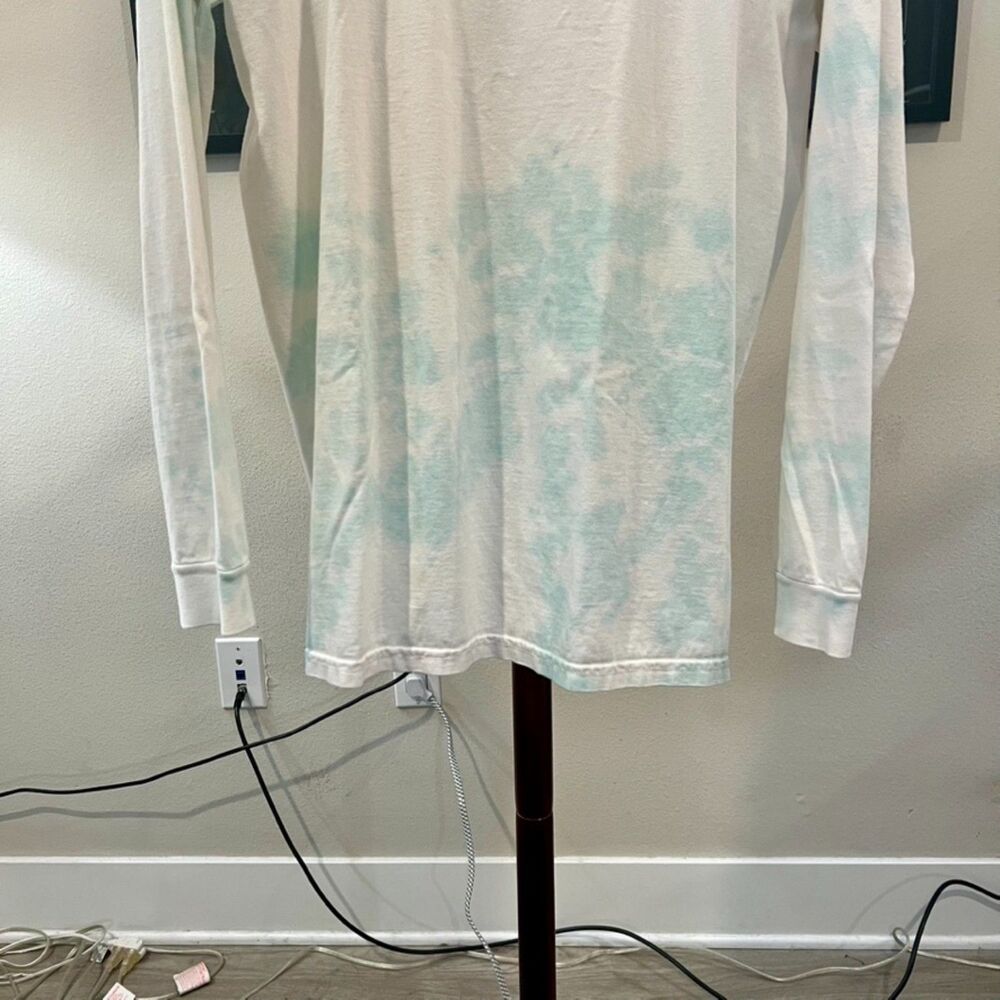 Stussy - Long Sleeve Tie Dye Tee - White, Blue - Picture 5 of 6